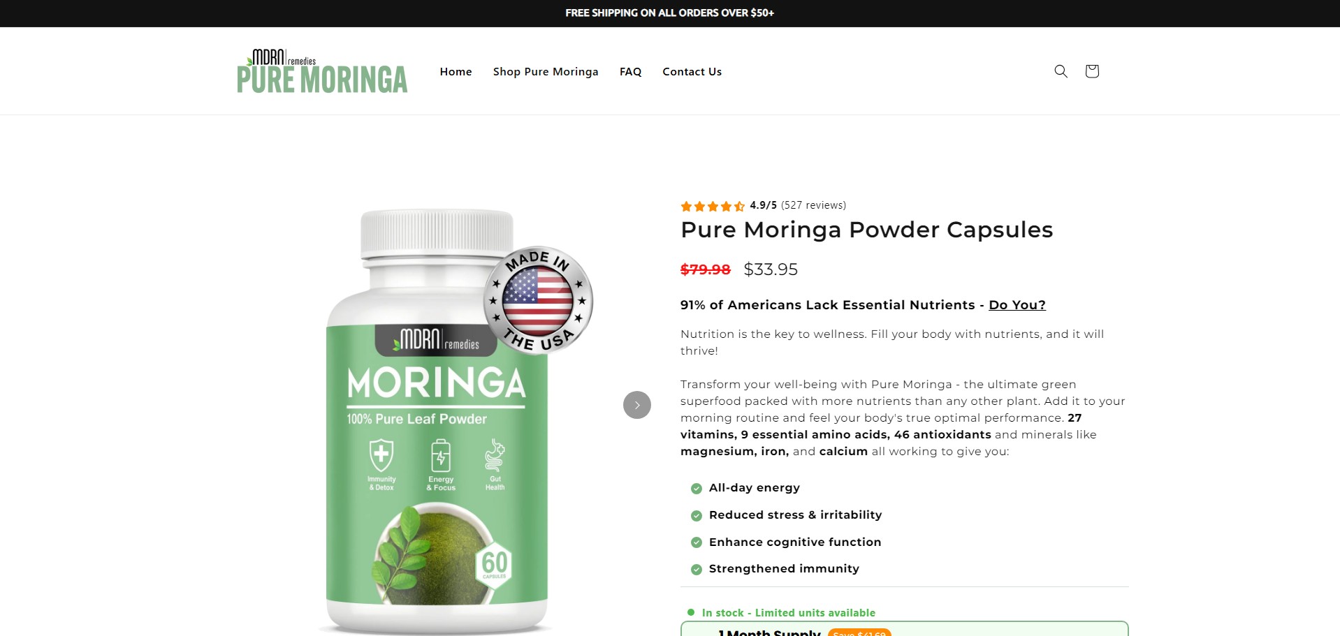 Moringa čist
